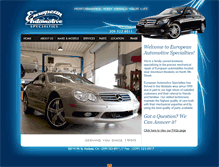 Tablet Screenshot of europeanautomotivespecialties.com